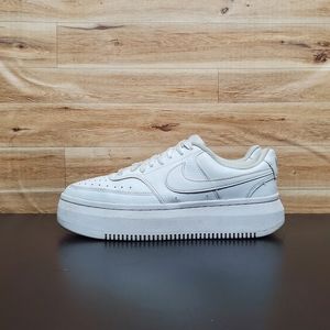 Nike Court Vision Alta Triple White Shoes Women's Size 11